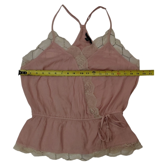 American Eagle Outfitters Pink Camisole With Lace - Picture 2 of 6